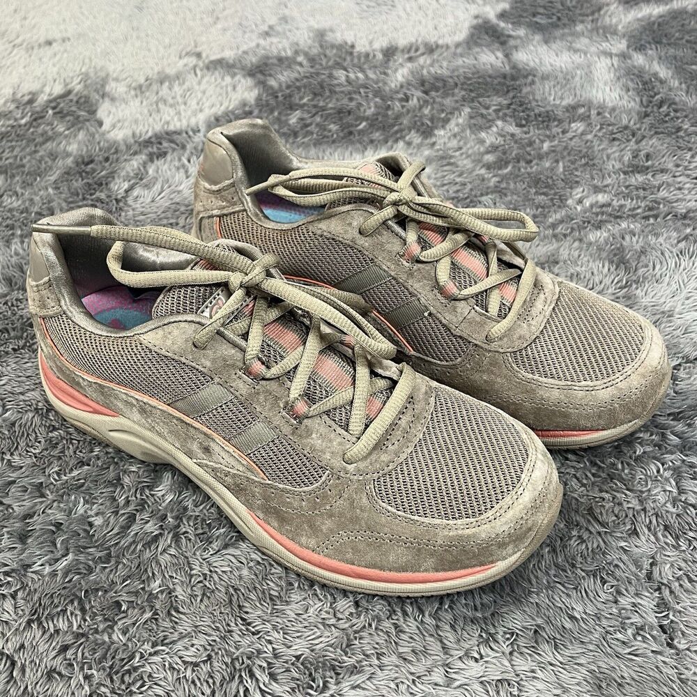 Skechers 49230 DKTP Womens 7 Suede Mesh Memory Foam Gel Sneakers Shoes Brown